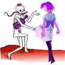 download Dance Macabre clipart image with 270 hue color