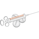 download Syringe clipart image with 180 hue color
