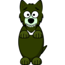 download Cartoon Wolf clipart image with 45 hue color