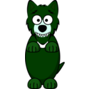 download Cartoon Wolf clipart image with 90 hue color