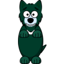 download Cartoon Wolf clipart image with 135 hue color