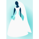 download Bride clipart image with 180 hue color