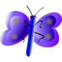 download Butterfly Bottomview clipart image with 225 hue color