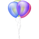 download Balloons clipart image with 225 hue color