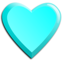 download Heart clipart image with 180 hue color