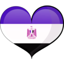 download Egypt Heart Flag clipart image with 270 hue color