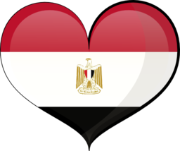 Egypt Heart Flag