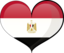 Egypt Heart Flag