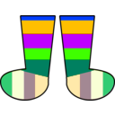 download Rainbow Socks clipart image with 45 hue color