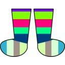 download Rainbow Socks clipart image with 90 hue color