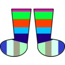 download Rainbow Socks clipart image with 135 hue color