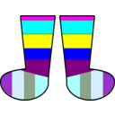 download Rainbow Socks clipart image with 180 hue color
