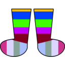 download Rainbow Socks clipart image with 225 hue color