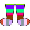 download Rainbow Socks clipart image with 270 hue color
