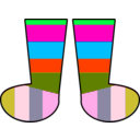 download Rainbow Socks clipart image with 315 hue color