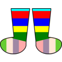 download Rainbow Socks clipart image with 0 hue color