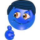 download Thumbs Up Boy Smiley Emoticon clipart image with 180 hue color