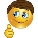 Thumbs Up Boy Smiley Emoticon