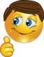 Thumbs Up Boy Smiley Emoticon