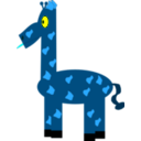 download Funny Giraffe clipart image with 180 hue color