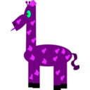 download Funny Giraffe clipart image with 270 hue color
