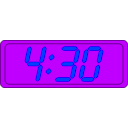 download Digital Clock clipart image with 225 hue color