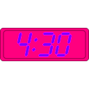 download Digital Clock clipart image with 270 hue color