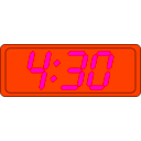 download Digital Clock clipart image with 315 hue color