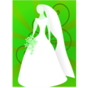 download Red Bride With Sunburst clipart image with 90 hue color