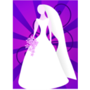 download Red Bride With Sunburst clipart image with 270 hue color