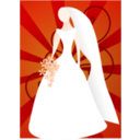 download Red Bride With Sunburst clipart image with 0 hue color