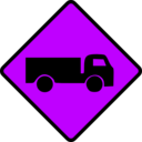 download Caution Truck clipart image with 225 hue color