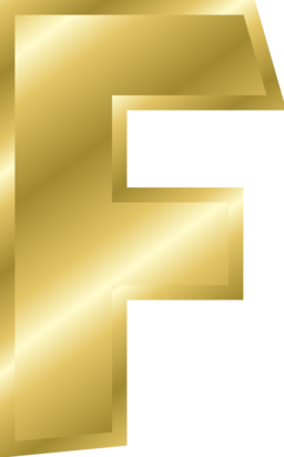 Effect Letters Alphabet Gold