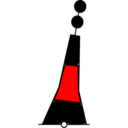 download Buoy Black Red Black clipart image with 0 hue color