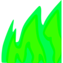download Flames clipart image with 90 hue color