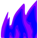 download Flames clipart image with 225 hue color