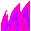 download Flames clipart image with 270 hue color