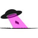 download Cow Abduction clipart image with 90 hue color