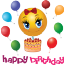 Girl Birthday Smiley Emoticon