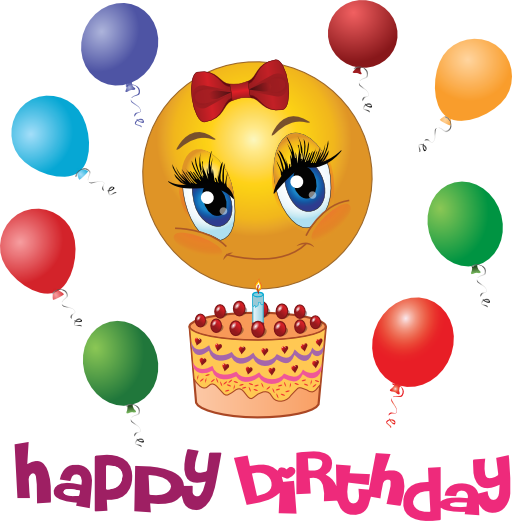 Girl Birthday Smiley Emoticon