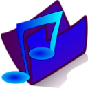 download Folder Sound clipart image with 180 hue color