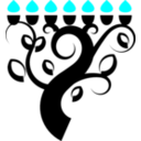 download Menorah clipart image with 180 hue color