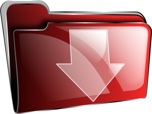 Folder Icon Red Download