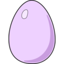 download White Egg clipart image with 225 hue color