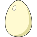 download White Egg clipart image with 0 hue color