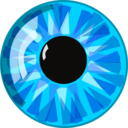 download Blue Eye clipart image with 0 hue color