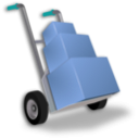download Hand Truck clipart image with 180 hue color