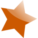 download Blue Star clipart image with 180 hue color