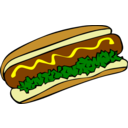 download Fast Food Lunch Dinner Hot Dog clipart image with 0 hue color