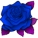 download Rosa Rose clipart image with 225 hue color